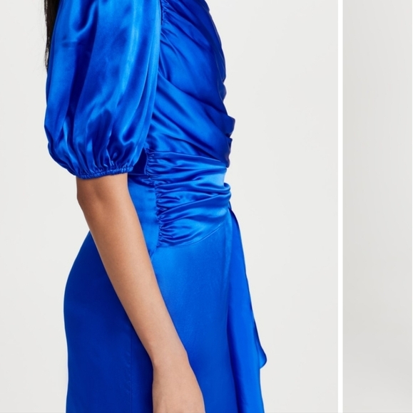 Amanda Uprichard Brown Sexy Silk Draped Dress NWOT Party Festive Holiday - Picture 10 of 13